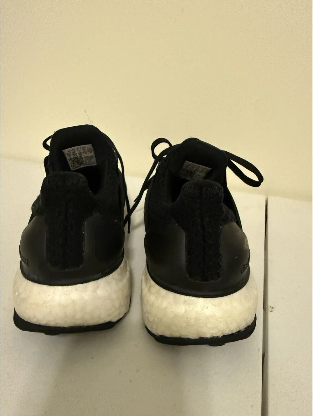 Adidas Ultraboost black running shoes sneakers sz 4